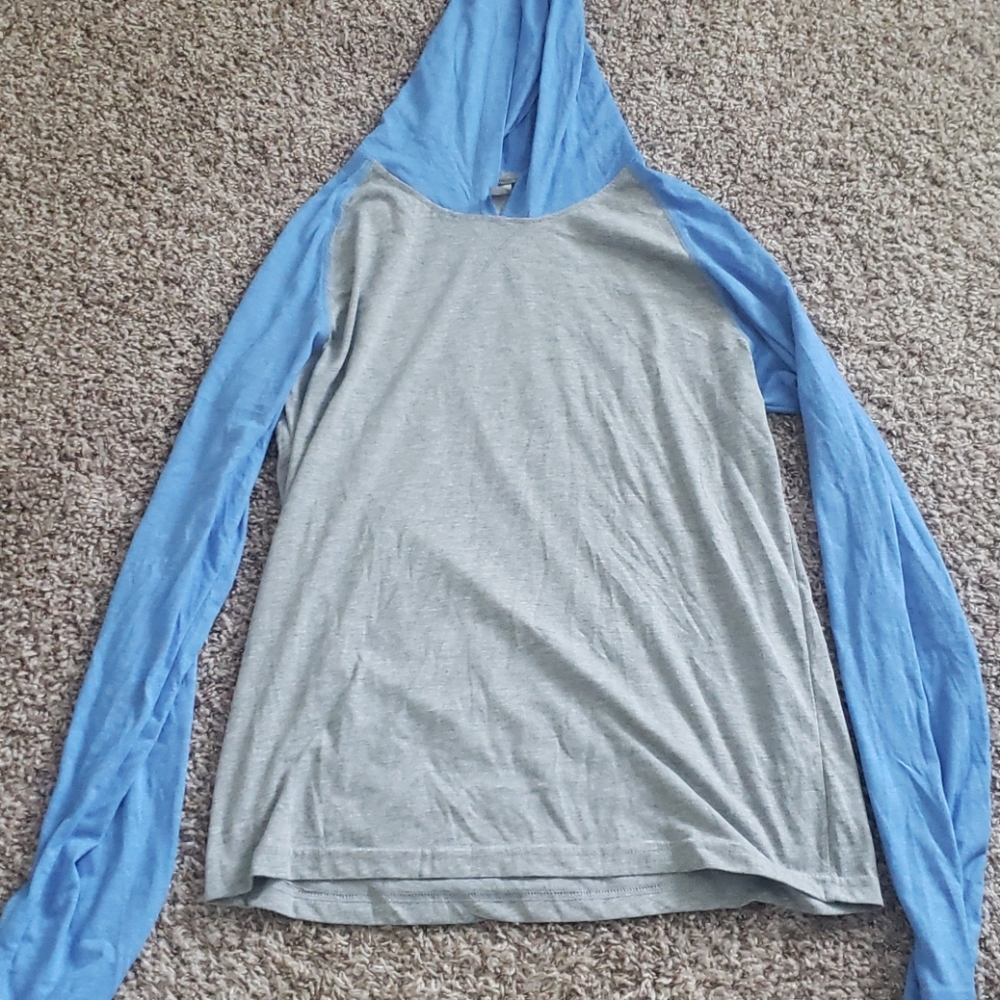 Mens long sleeve with hood